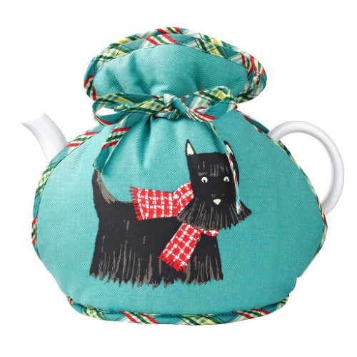 Cotton tea cosy featuring hound dog design, ideal for keeping teapots warm and stylish at high tea.