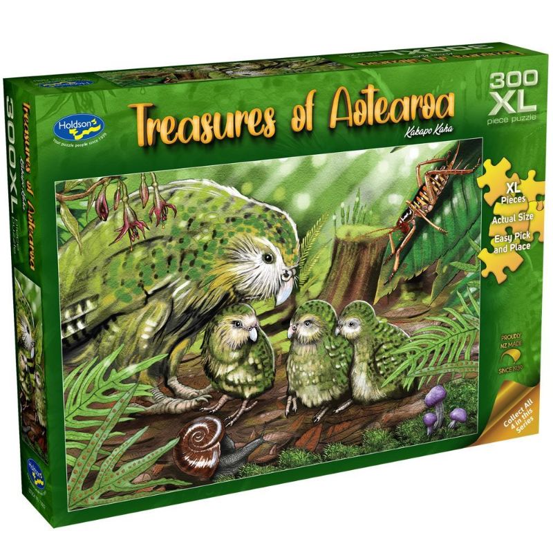 XL Jigsaw Puzzle - TREASURES OF AOTEAROA S1 KAKAPO KAHA (300pcs)