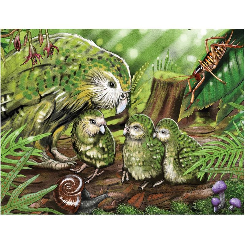 XL Jigsaw Puzzle - TREASURES OF AOTEAROA S1 KAKAPO KAHA (300pcs)