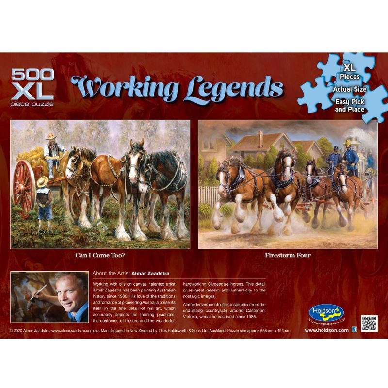 XL Jigsaw Puzzle - WORKING LEGENDS 
CAN I COME TOO? (500pcs)