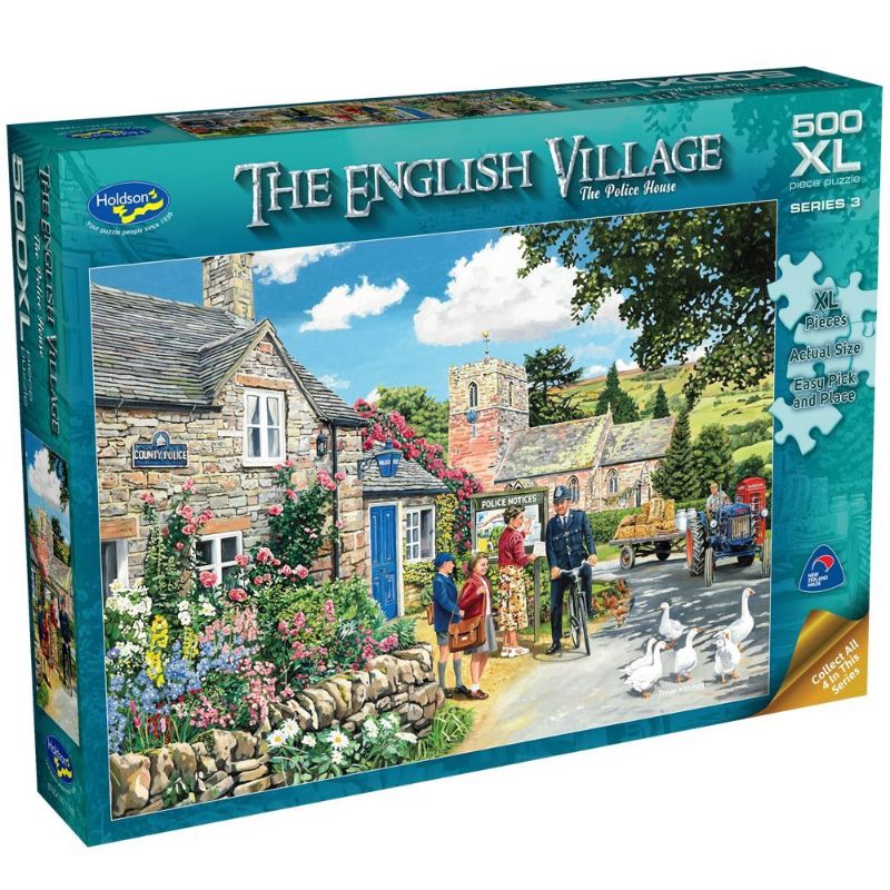 XL Jigsaw Puzzle - THE ENGLISH VILLAGE S3 The Police House (500pcs)