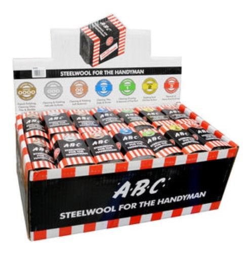 Steel Wool ABC Brand - 24-Pce Display 6 Assorted Grades