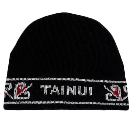 Elegant Maori Beanie - Tainui, crafted from black, red, and white wool, reflecting Tainui tribe heritage.