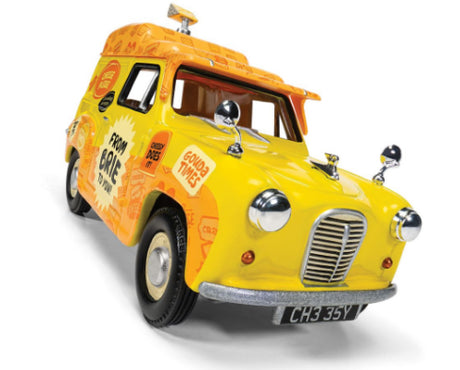 1:43 scale diecast model of the vintage W&G Austin A35 Van, showcasing detailed design and classic charm.