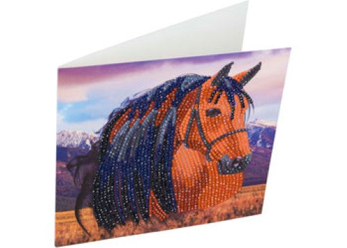 CrystalArt - Horse 18x18cm Card