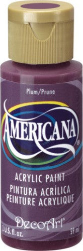 Decoart Americana Acrylic 2oz in rich plum hue, perfect for versatile projects and seamless application on various surfaces.