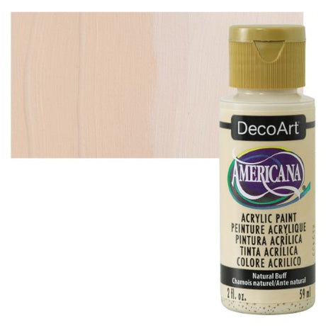 Decoart Americana Acrylic 2oz in Natural Buff, ideal for vibrant, versatile painting on various surfaces.