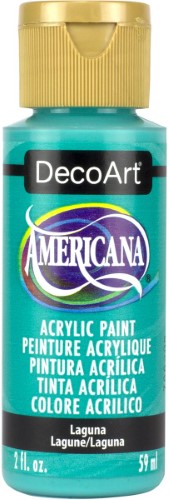 DecoArt Americana Acrylic 2oz in Laguna, vibrant paint for various surfaces, ideal for artists and crafters.