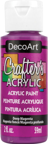 DecoArt 2oz Deep Magenta acrylic paint, perfect for smooth application and full coverage on various surfaces.