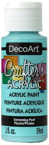 Bright turquoise acrylic paint in a 59ml bottle, ideal for various surfaces and enhancing your art projects.