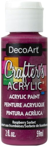 Vibrant 59ml Raspberry Sorbet acrylic paint, perfect for various art projects with smooth application and quick drying.