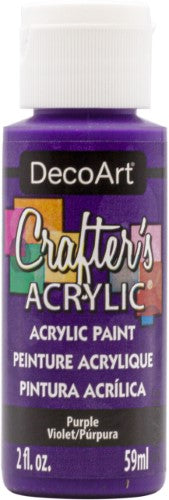 Decoart 2oz Purple Acrylic Paint, ideal for vibrant art projects, quick-drying and durable for various surfaces.