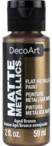 Decoart Matte Metallic Paints 59ml - 2oz AGED BRONZE