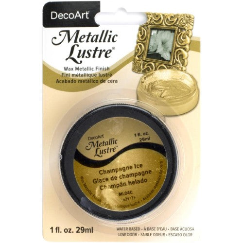 Decoart Metallic Lustre Waxes 59ml - 1oz CHAM ICE