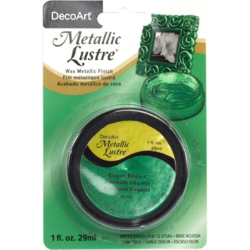 Decoart Metallic Lustre Waxes 59ml - 1oz ELEG EMERALD