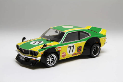 1/24 scale Fujimi Mazda Savannah GT model kit, featuring detailed parts for car enthusiasts and hobbyists.