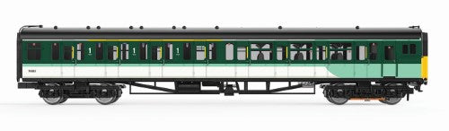 Hornby Sthrn CL.423 4-VEP EMU Train P model, showcasing detailed design and operational lights for model railway enthusiasts.