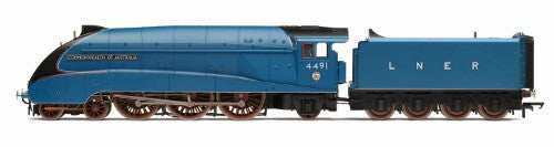 Hornby Trains LNER A4 CL 4491 'Commonwealth of Australia' model, showcasing sleek design and intricate detailing.
