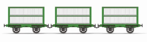 Hornby Trains L&MR Sheep Wagon Pack features detailed vintage wagons perfect for model railway enthusiasts and collectors.