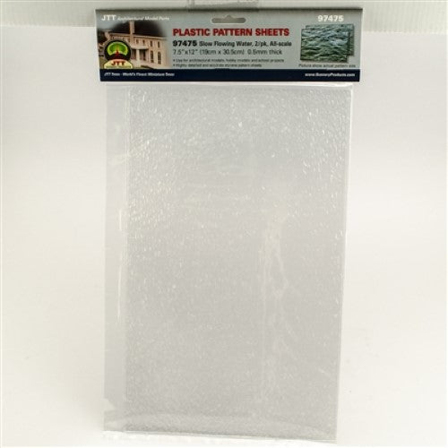 Realistic Hornby model scenery featuring slow flowing water effect for lifelike rivers and lakes in miniature landscapes.