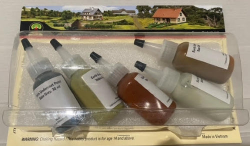 Hornby Earth Undercoat Paint (20ml) for realistic terrain in model railways, ideal for blending and versatile application.