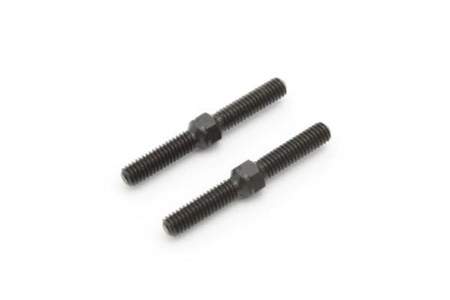 Steel turnbuckle set (2) for RC models, 4x34mm, enhancing stability and performance in steering and suspension.
