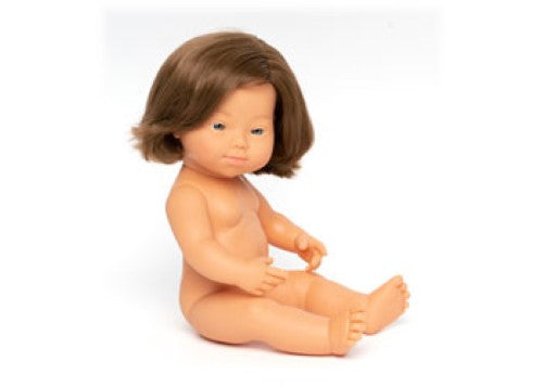 Miniland - Baby Doll - Caucasian Girl with Down Syndrome 38cm