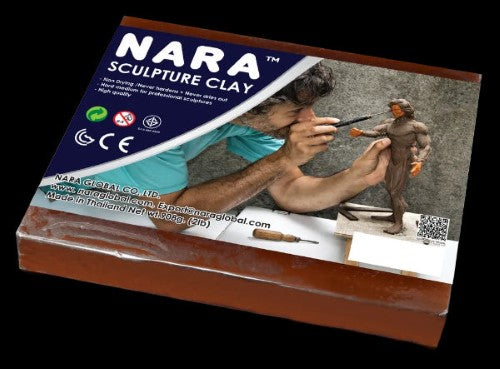 Nara Sculpture Clay 908g, versatile oil-based clay for detailed sculptures, ideal for artists and hobbyists.