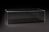 Clear acrylic display case for 1/8 scale diecast models, protecting collectibles from dust and damage.