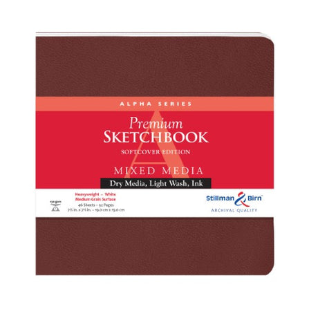 Stillman & Birn ALPHA Softcover sketchbook features 46 sheets of 150gsm paper, perfect for various media and artistic expression.