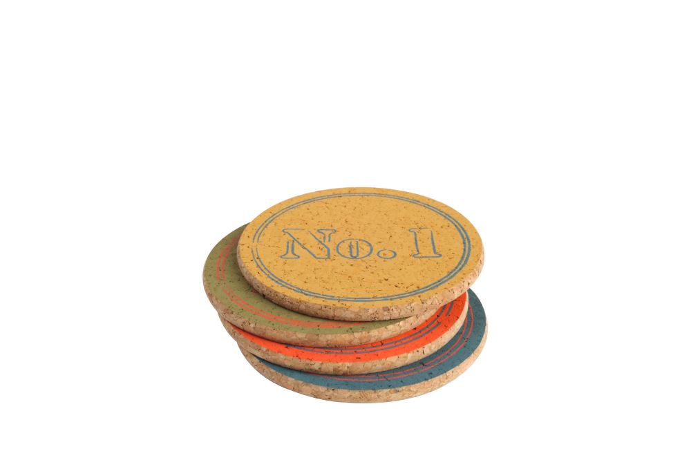 Cork Coasters (Set Of 4) Numbered