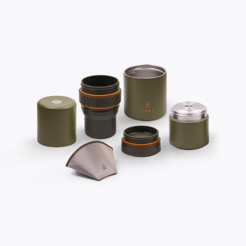 Nest Pour Over Portable Coffee Kit - VSSL (Deep Moss)