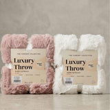 Pet Luxury Throw Bubble Fur Waggin’ Tails White 88 x 120cm