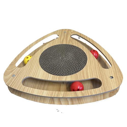 Cat Triangle Scratcher with Ball Track Waggin Tails 35cm