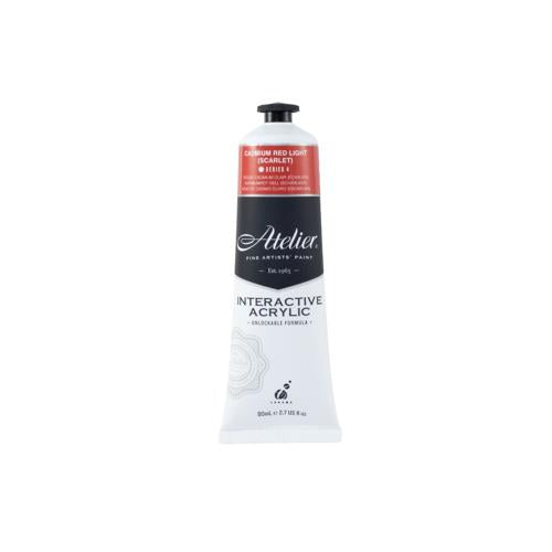 Atelier Acrylic Interactive Paints 80ml Cadmium Red Light (Scarlet)