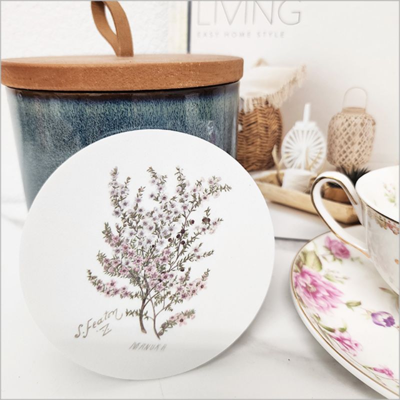 Coaster - Single Printed Sarah Featon Manuka (10cm)