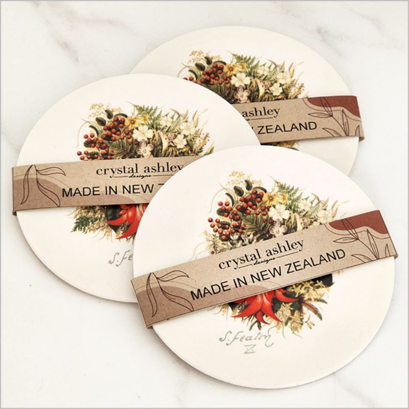 Coaster - Single Printed Sarah Featon Wild flowers (10cm)