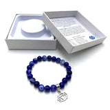Bracelet - Blue Banded Agate Third Eye Chakra (7cm)