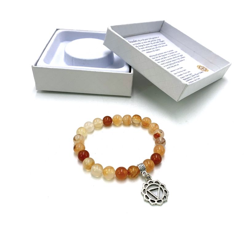 Bracelet - Agate Solar Plexus Chakra (7cm)