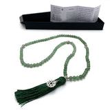 Mala Beads - Aventurine with Heart Chakra Charm (70cm)