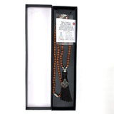 Mala Beads - Goldstone with Root Chakra Charm (70cm)