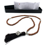 Mala Beads - Goldstone with Root Chakra Charm (70cm)