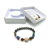 Bracelet - Grey Picasso Jasper Solar System (7cm)