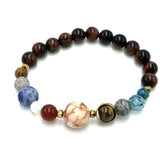 Bracelet - Red Tiger Eye Solar System (7cm)