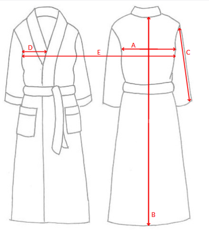 Bathrobe / Robe - Aiden Black (L/XL) - BAKSANA