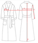 Bathrobe / Robe - Aiden Navy (L/XL) - BAKSANA