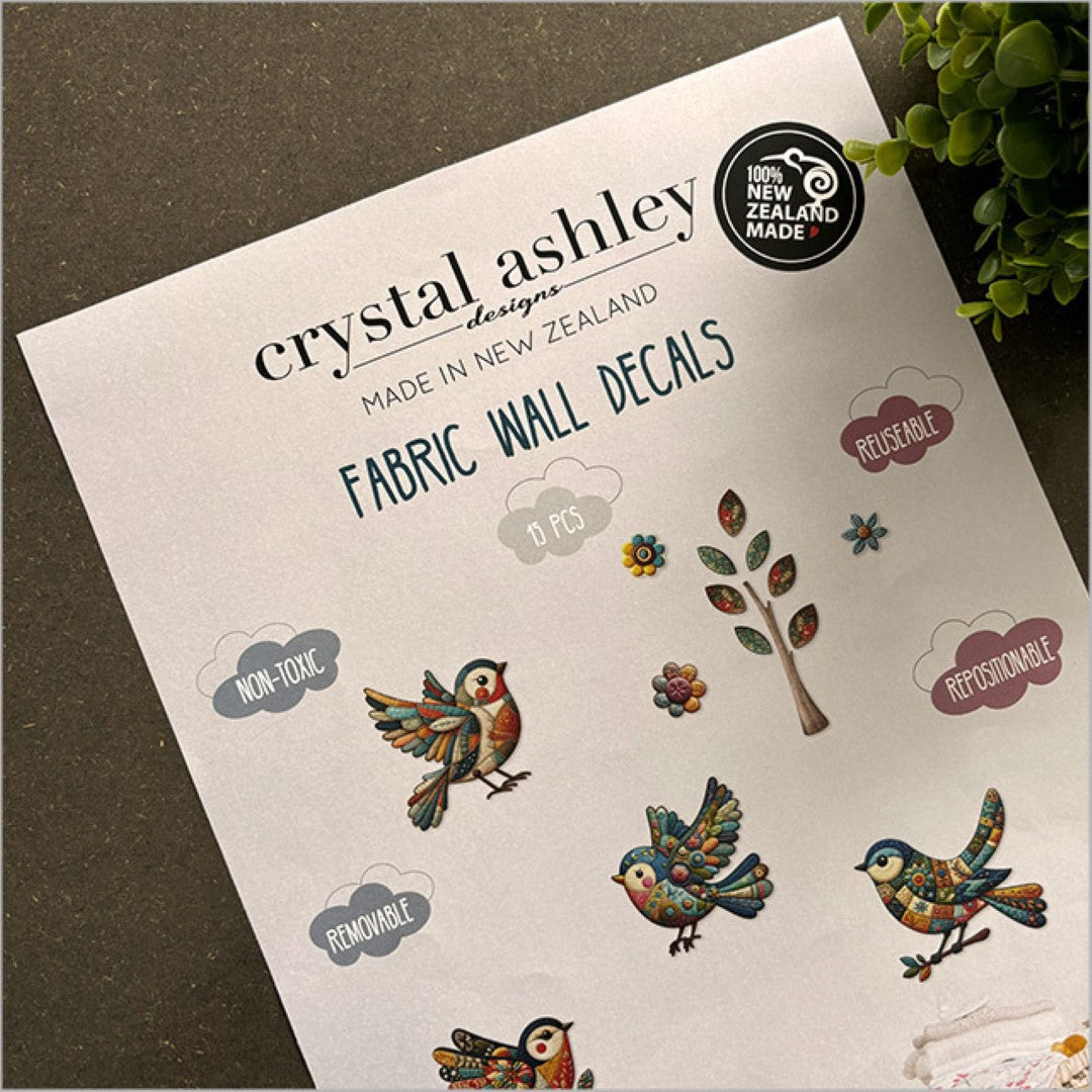 Decal Set - Patchwork Birds