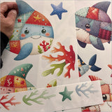 Decal Set - Patchwork Sharks