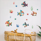 Decal Set - Patchwork Sharks