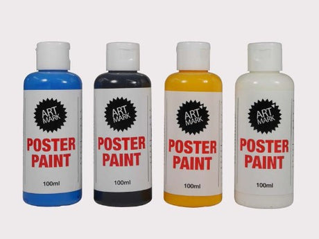 AM Poster Paint 100ml in Burnt Umber, premium non-toxic paint for artists, ideal for various surfaces, smooth matte finish.